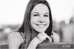 black and white senior portraits