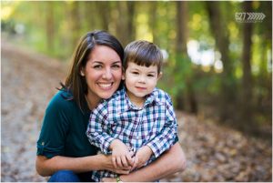 mother and son fall portraits