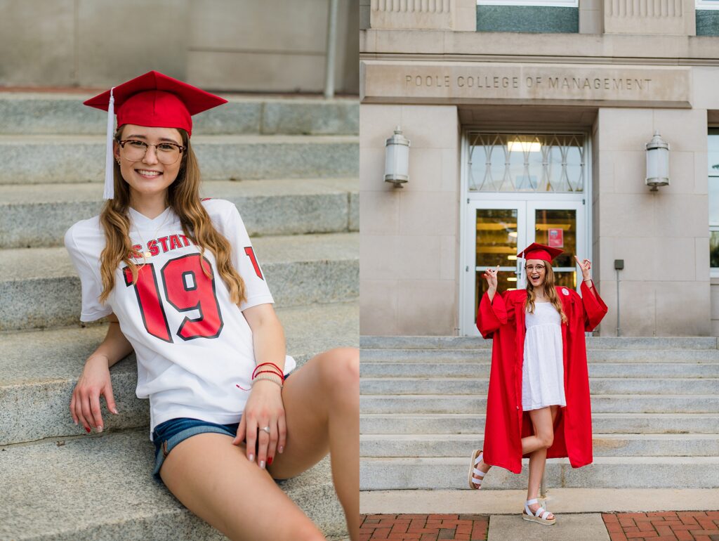 NC State Grad Cap and Gown Pictures 