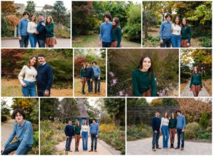 Family portrait session at the Raulston Arboretum