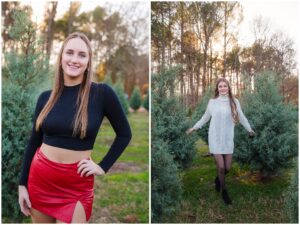 Senior Model Team shoot at the Christmas Tree Farm
