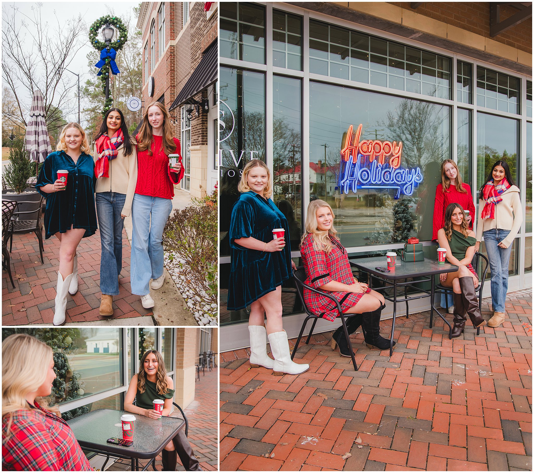 Class of 2026 Senior Model Team holiday photoshoot in Raleigh, NC