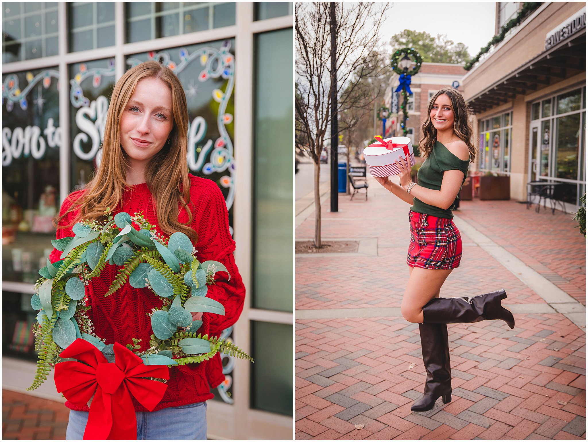 Class of 2026 Senior Model Team holiday photoshoot in Raleigh, NC