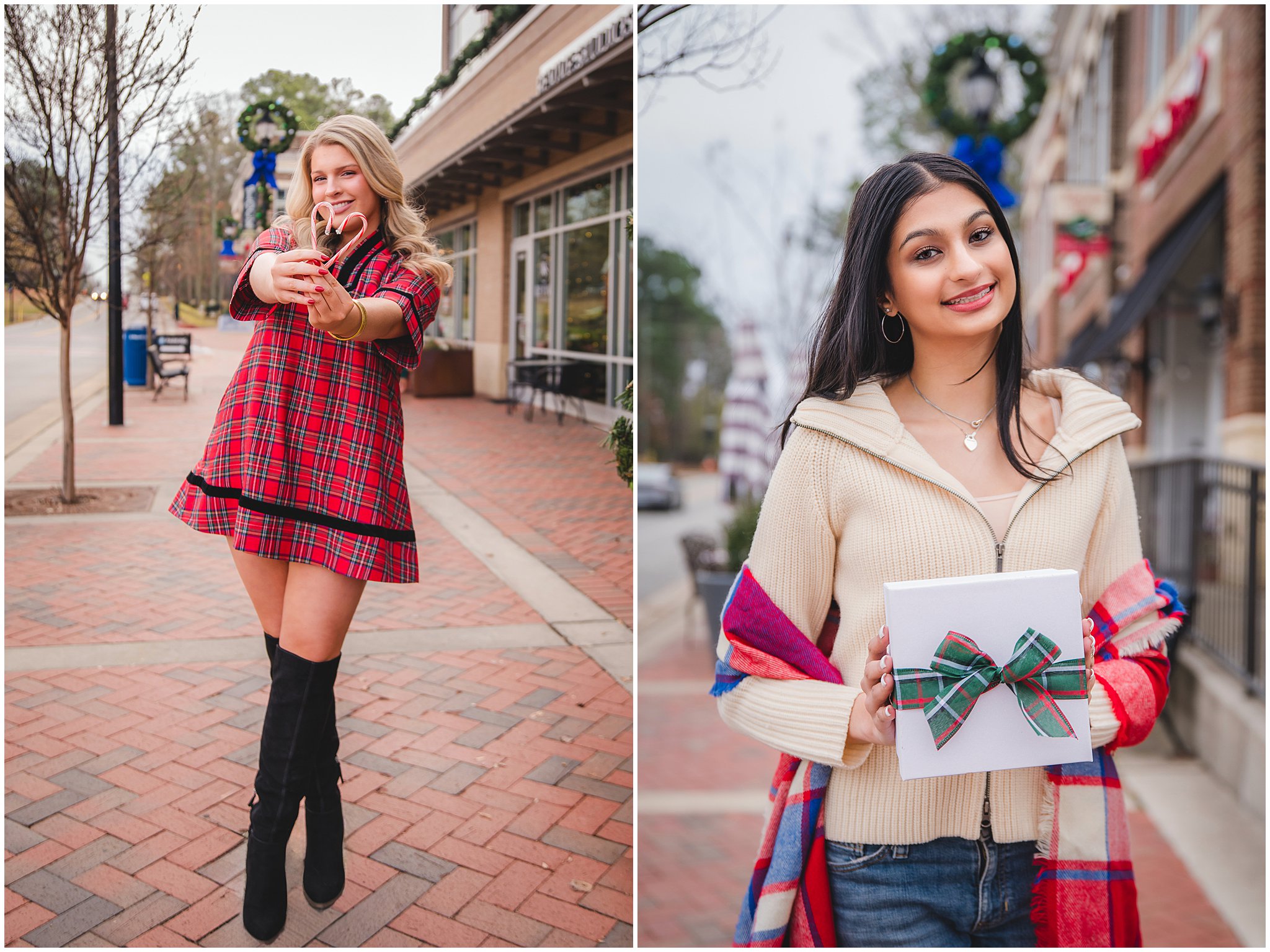 Class of 2026 Senior Model Team holiday photoshoot in Raleigh, NC