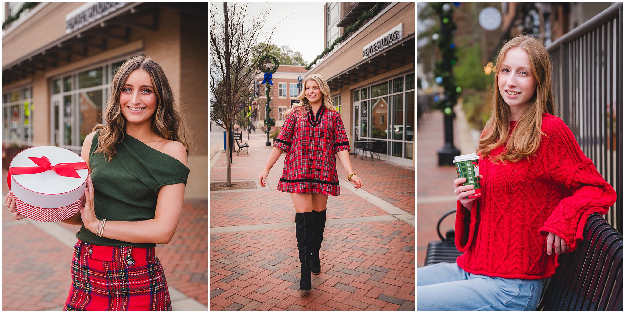 Class of 2026 Senior Model Team holiday photoshoot in Raleigh, NC