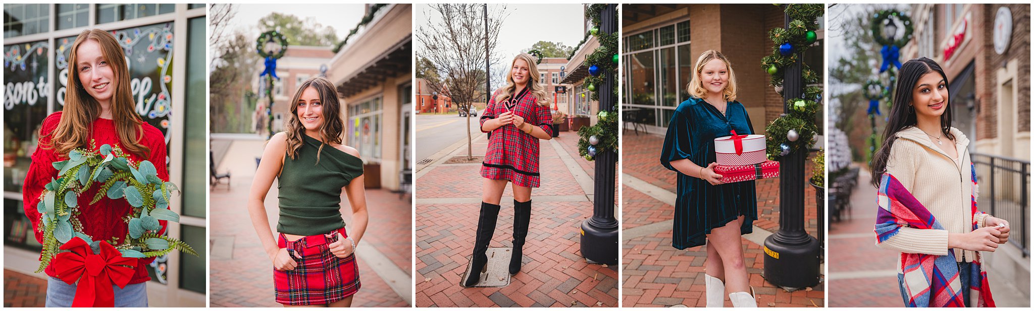 Class of 2026 Senior Model Team holiday photoshoot in Raleigh, NC