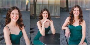 Apex Friendship senior photos with modern architecture at NC Museum of Art