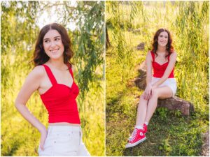 senior portraits at NC Museum of Art in Raleigh NC for Apex Friendship senior