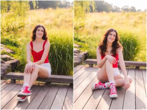 senior portraits at NC Museum of Art in Raleigh NC for Apex Friendship senior