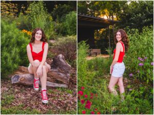 senior portraits at NC Museum of Art in Raleigh NC for Apex Friendship senior