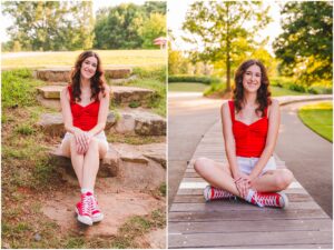 senior portraits at NC Museum of Art in Raleigh NC for Apex Friendship senior