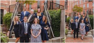 Financial planning team photographed on location in Durham, North Carolina during a branding session.