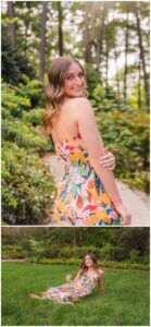 Senior girl portraits at WRAL Azalea Gardens in Raleigh NC