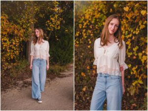 Senior girl portrait session at Lake Crabtree in Raleigh, North Carolina