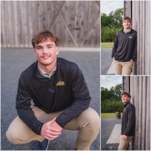 Senior portrait of Holly Springs graduate wearing North Dakota State University gear