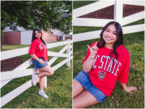 627 Photography Senior Model Team wearing college T-shirts