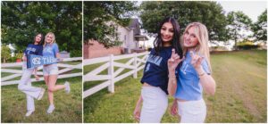 UNC Chapel Hill college tee shirt recent grads farm photo shoot