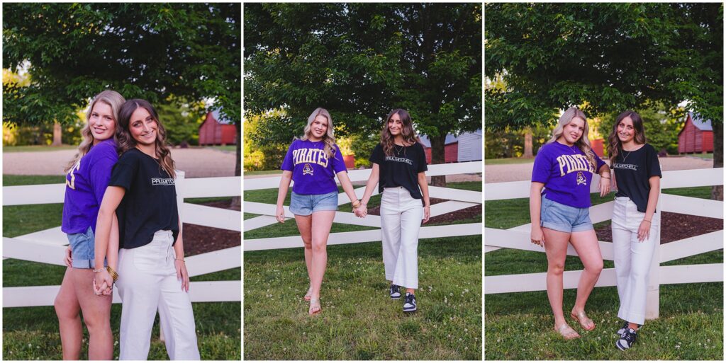 627 Photography Senior Model Team wearing college T-shirts