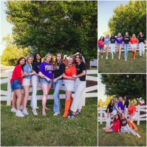 627 Photography Senior Model Team wearing college T-shirts