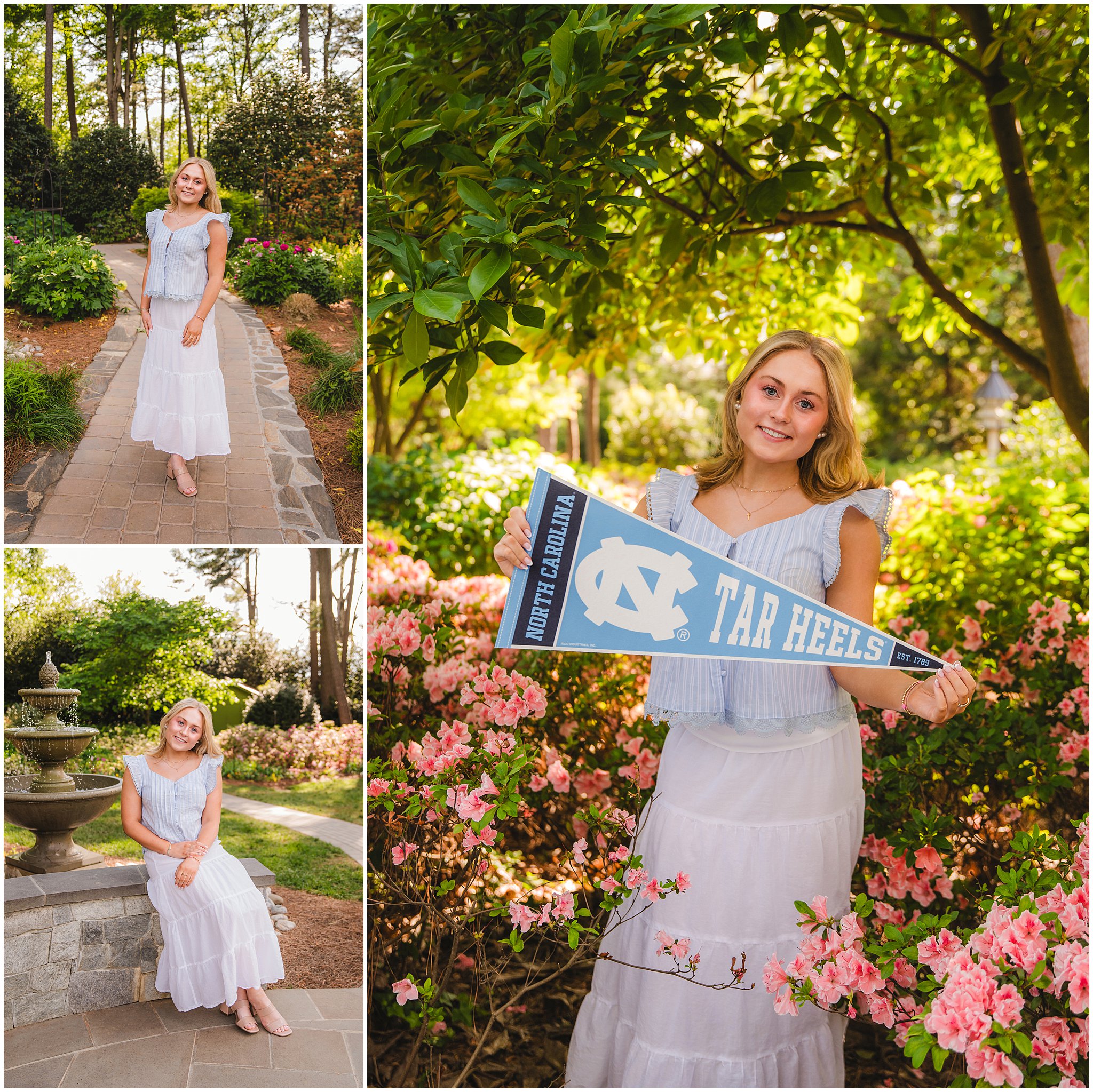 UNC-bound high school senior celebrating her college decision