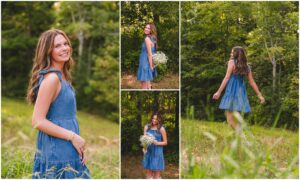 Senior girl posing in denim against a rustic country backdrop