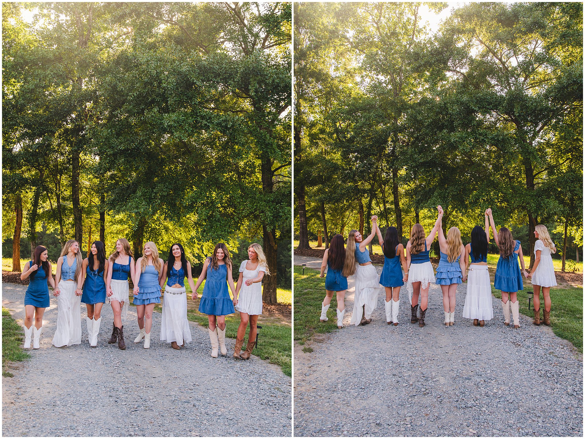 Senior Model Team wearing denim and white at a private property in New Hill, NC